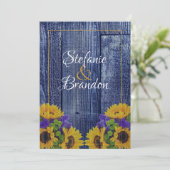 Rustic Blue Fence & Daisies Kaart (Staand voorkant)