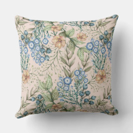Rustic Blue Floral Farmhouse Kussen