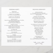 Rustic Blue Floral, Mountains Fox Wedding Programm (Achterkant)