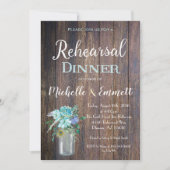 Rustic Blue Floral repetition Kaart (Voorkant)
