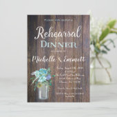 Rustic Blue Floral repetition Kaart (Staand voorkant)