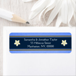Rustic Blue Floral Return Address Labels Favors