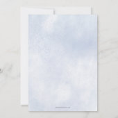 Rustic Blue Floral Tea Party Baby shower Kaart (Achterkant)