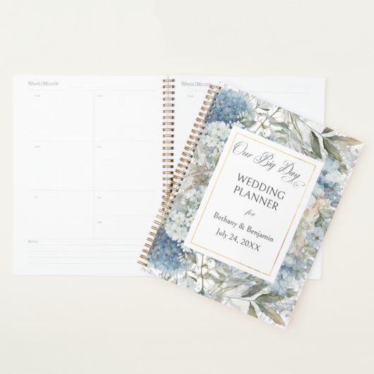 Rustic Blue Floral Wedding Planner (Display)