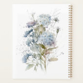 Rustic Blue Floral Wedding Planner (Achterkant)