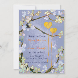 Rustic Blue Floral Wedding Save the Date