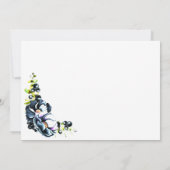 Rustic Blue Floral Wedding Save The Date (Achterkant)