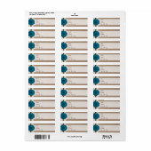Rustic Blue Gerber Daisy Return Address Labels (Full Sheet)