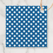 Rustic Blue Gingham BBQ Wedding Bedankt Bedankjes Labels (Achterkant)