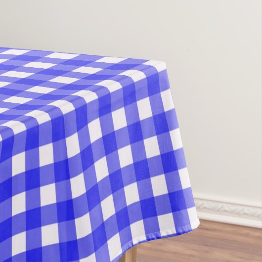 Rustic Blue Gingham Controleert patroontablet Tafelkleed (Voorbeeld)