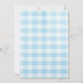 Rustic Blue Gingham I Do BBQ Verloving Feest Kaart (Achterkant)