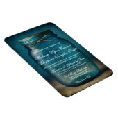 Rustic Blue Glass Mason Jar country Weddenite Magneet (Rechterzijde)