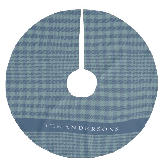  Rustic Blue Glen Pset op persoonlijke titel Kerstboom Rok (Voorkant)