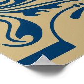 Rustic Blue Gold zitplaats poster (Hoek)