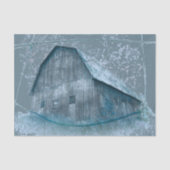 Rustic Blue Grey Distress Texture  Barn Tissuepapier (Voorkant)