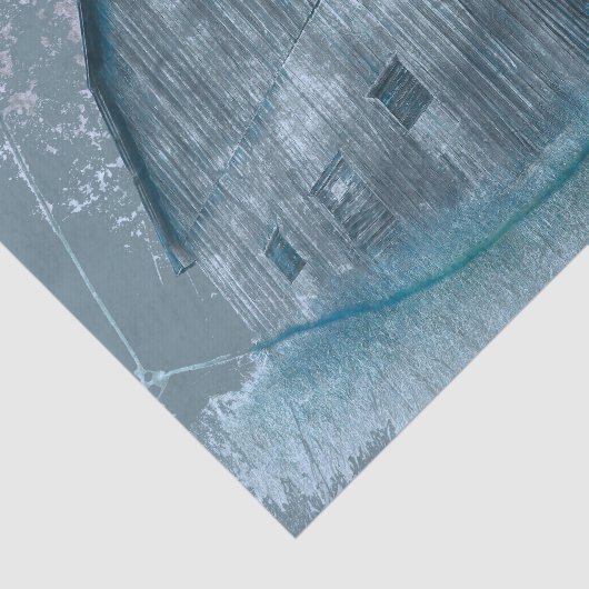 Rustic Blue Grey Distress Texture  Barn Tissuepapier (Detail)