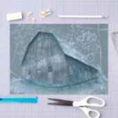 Rustic Blue Grey Distress Texture  Barn Tissuepapier (Craft)