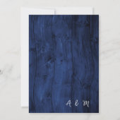 Rustic Blue Hout I Do BBQ Verloving Feest Kaart (Achterkant)