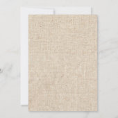 Rustic Blue Hydrangea Floral Lace & Burlap Wedding Kaart (Achterkant)