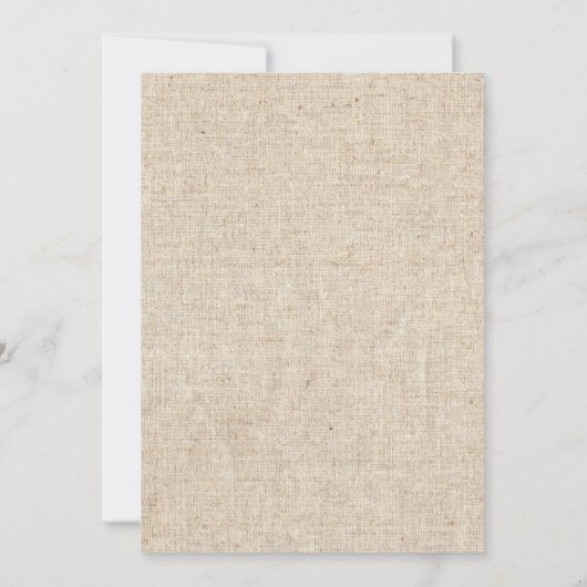 Rustic Blue Hydrangea Floral Lace & Burlap Wedding Kaart (Achterkant)