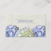 Rustic Blue Hydrangea Flowers Elegant Visitekaartje (Voorkant)