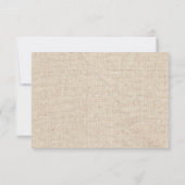 Rustic Blue Hydrangea Lace & Burlap Wedding RSVP (Achterkant)