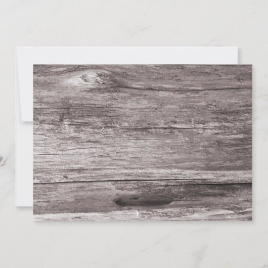 Rustic Blue Hydrangea Mason Jar Wood Save the Date (Achterkant)