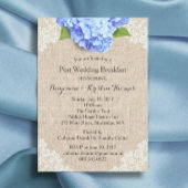 Rustic Blue Hydrangea Post Wedding Breakfast #2 Kaart