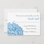 Rustic Blue Hydrangea Wedding RSVP-reactiekaart RSVP Kaartje (Achterkant)