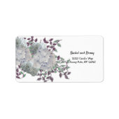 Rustic Blue Hydrangeas Floral Address Label (Voorkant)
