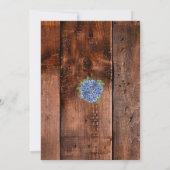 Rustic Blue Hydrangeas Wedding Rehearsal Dinner Kaart (Achterkant)