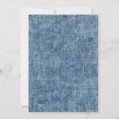 Rustic Blue Jean Boy Baby Shower Kaart (Achterkant)
