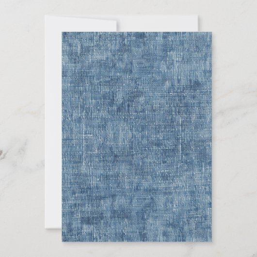 Rustic Blue Jean Boy Baby Shower Kaart (Achterkant)