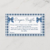 Rustic Blue Jean Denim Luier Raffle Baby shower Informatiekaartje (Voorkant)