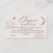 Rustic Blue Jean Denim Luier Raffle Baby shower Informatiekaartje (Voorkant)