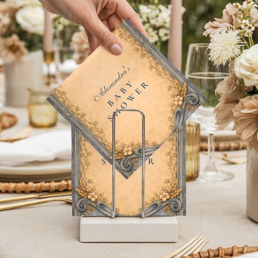 Rustic Blue Jeans Baby Shower Servet