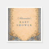 Rustic Blue Jeans Baby Shower Servet (Voorkant)