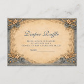 Rustic Blue Jeans Diapper Raffle Informatiekaartje (Voorkant)
