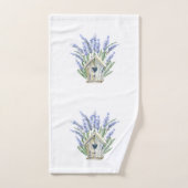 Rustic Blue Lavender Birdhouse Floral Bad Handdoek (Handdoek)