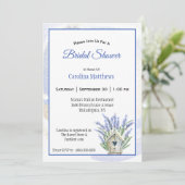 Rustic Blue Lavender Birdhouse Vrijgezellenfeest Kaart (Staand voorkant)