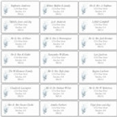 Rustic Blue Leafy Guest Name Adresetiketten Sticker (Voorkant)