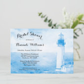 Rustic Blue Lighthouse Vrijgezellenfeest Kaart (Staand voorkant)