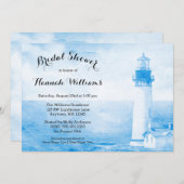 Rustic Blue Lighthouse Vrijgezellenfeest Kaart (Voorkant / Achterkant)