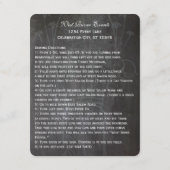 Rustic Blue Mason Jar Chalkboard Wedding Informatiekaartje (Achterkant)