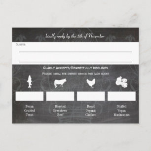 Rustic Blue Mason Jar Chalkboard Wedding Uitnodiging Briefkaart