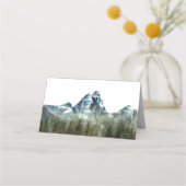 Rustic Blue Mountain Wedding Table Number Plaatskaartje (Achterkant)