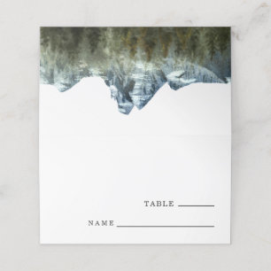 Rustic Blue Mountain Wedding Table Number Plaatskaartje