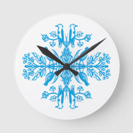Rustic blue nature Blue Birds Vintage. Ronde Klok