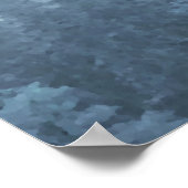 Rustic Blue Pines 24 Table Wedding Seating Chart Poster (Hoek)