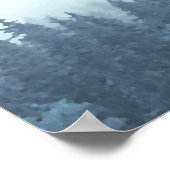 Rustic Blue Pines 7 Table Wedding Seating Chart Poster (Hoek)